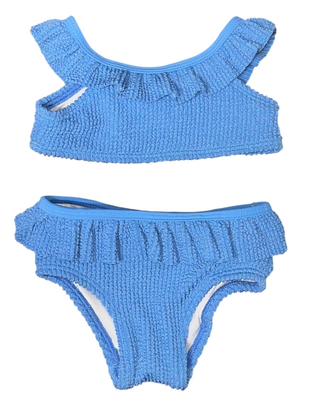 Adventurewear 360 Blue Ruffle Bikini Swim NWT 3M Textured Set